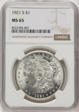 1921-S Morgan Dollar NGC MS65 (774721007)