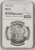 1921-S Morgan Dollar NGC MS65 (774721007)