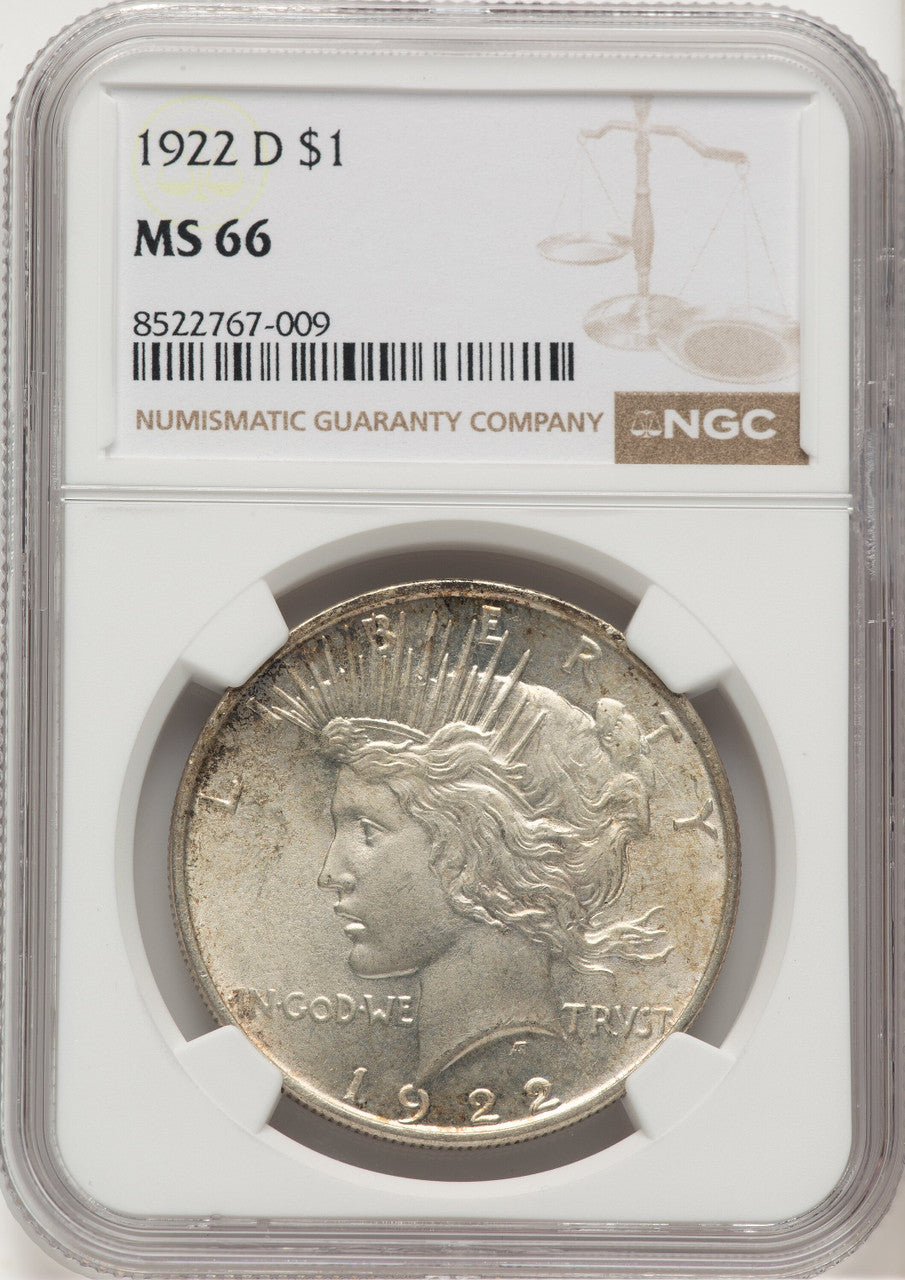 1922-D Peace Dollar NGC MS66 (776291026)