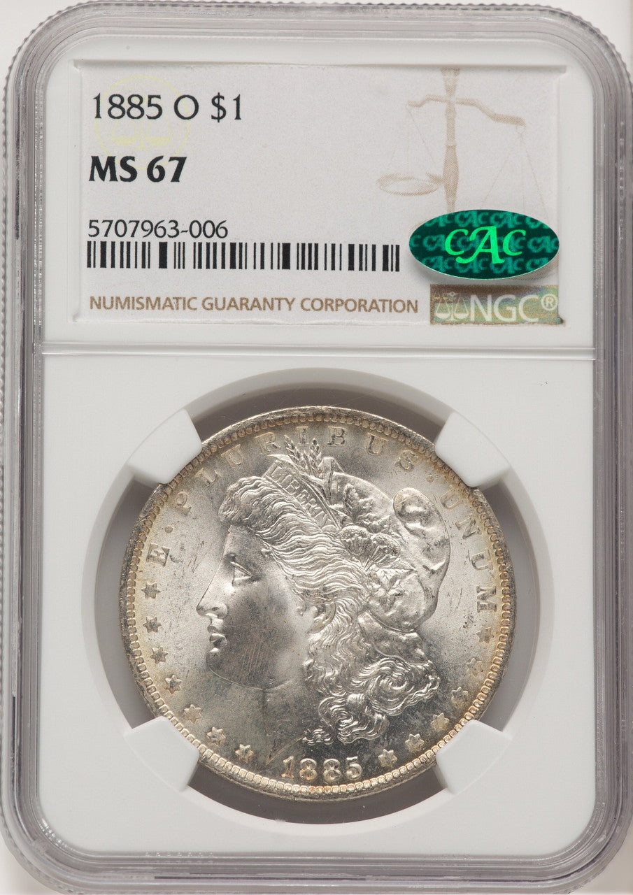 1885-O CAC Morgan Dollar NGC MS67