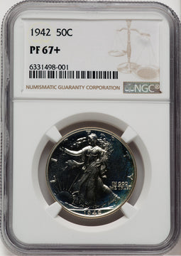 1942 50C Proof Walking Liberty Half Dollar NGC PR67+ (777423015)