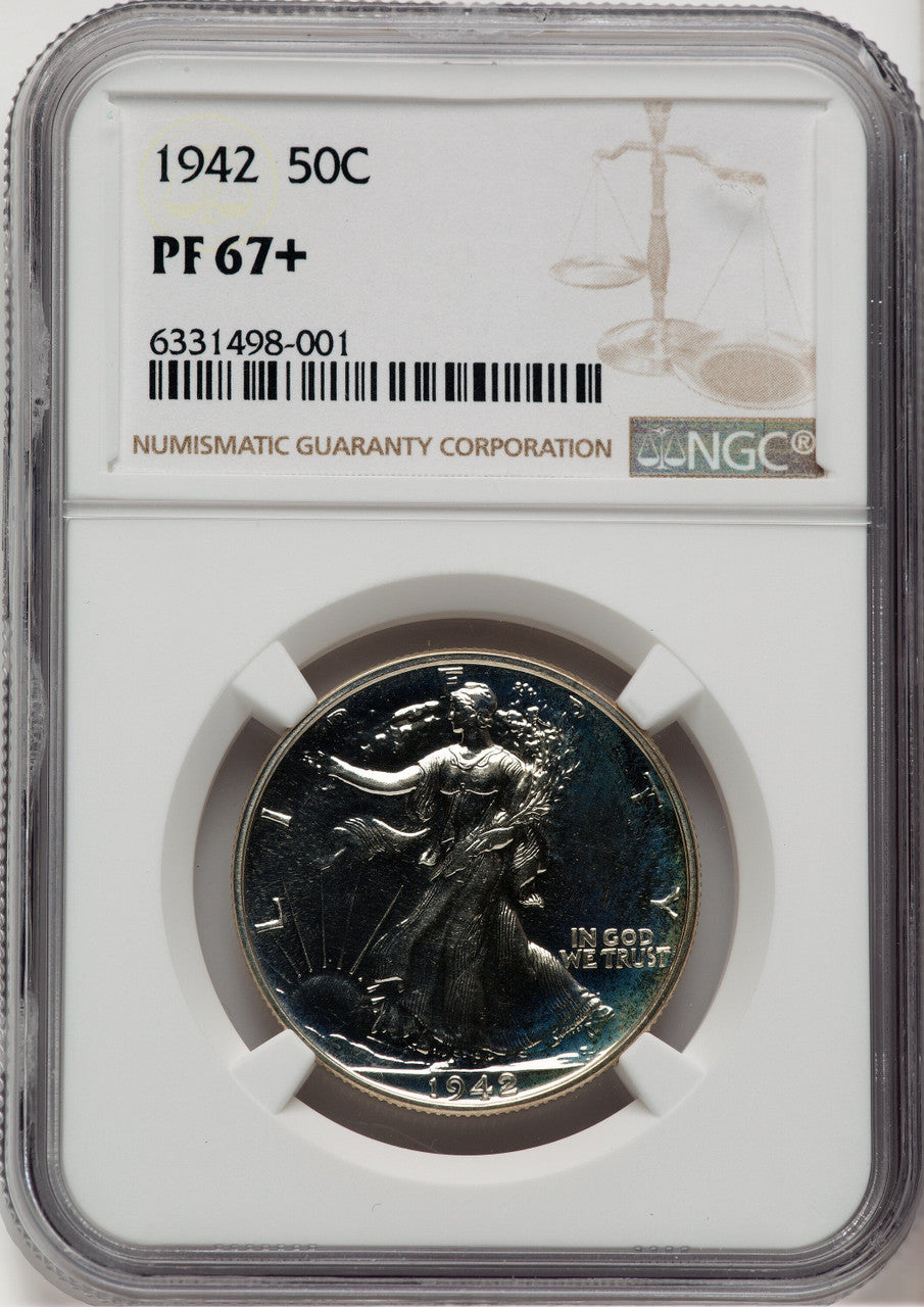 1942 50C Proof Walking Liberty Half Dollar NGC PR67+ (777423015)