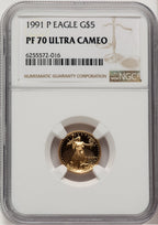1991 Gold American Eagle 4-Coin Set NGC PF70