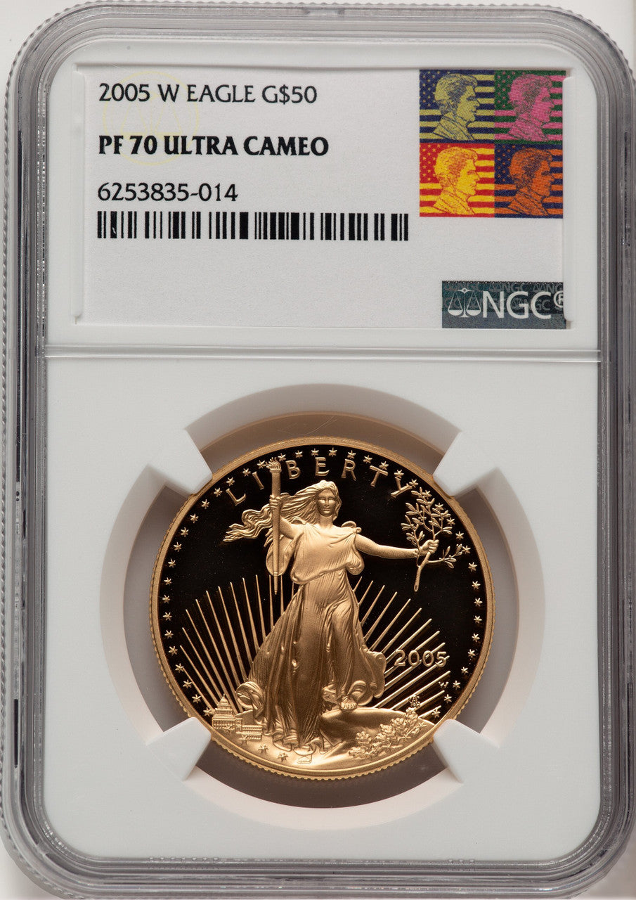2005-W $50 One-Ounce Gold Eagle NGC PF70