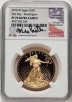 2019-W $50 One-Ounce Gold Eagle First Strike Mike Castle NGC PF70