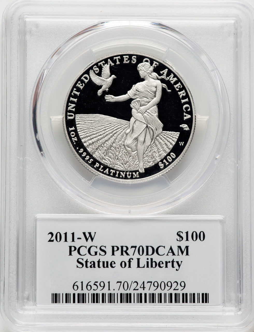 2011-W $100 One-Ounce Platinum Eagle David Hall David Hall PCGS PR70