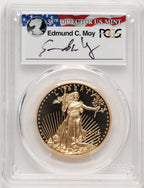2016-W $50 One-Ounce Gold Eagle 30th Anniversary First Strike Moy Signature FS PCGS PR70 Ed Moy