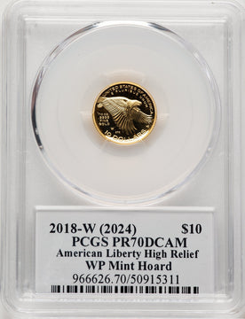 2018-W G$10 American Liberty High Relief David Hall PCGS PR70