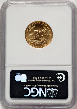 1991 $10 Quarter-Ounce Gold Eagle Brown Label NGC MS70