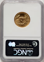 1991 $10 Quarter-Ounce Gold Eagle Brown Label NGC MS70