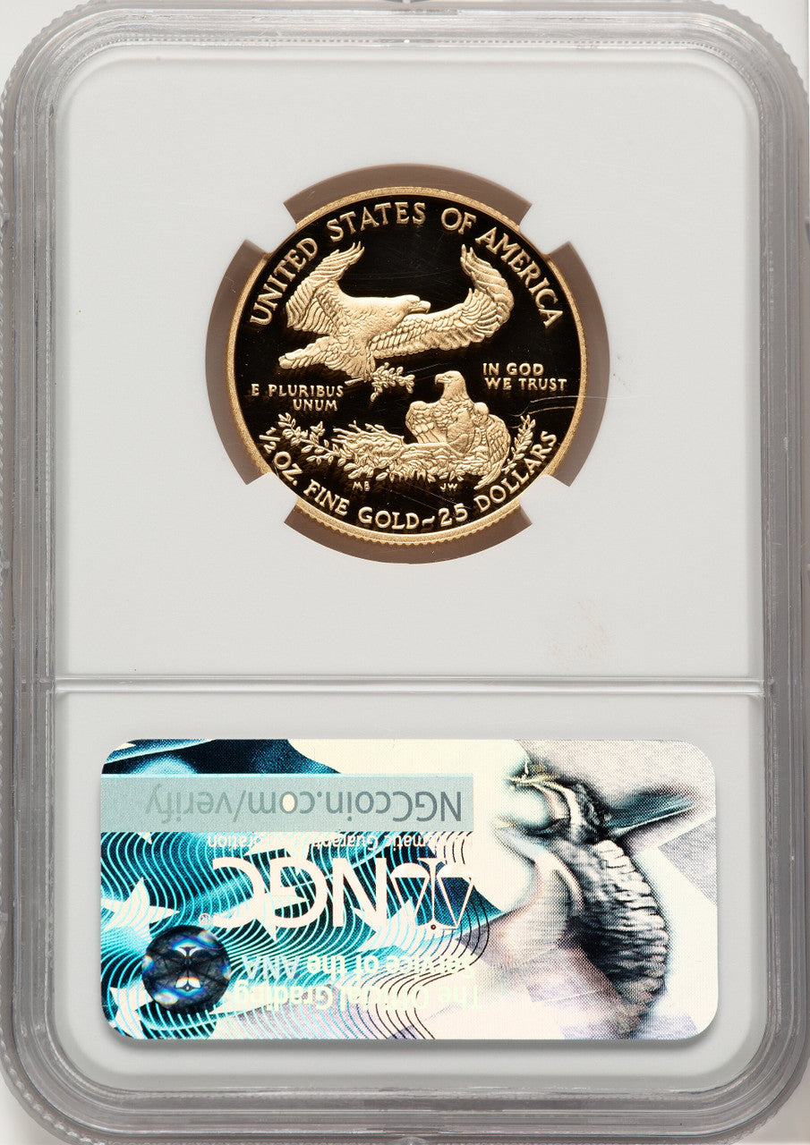 2017-W $25 Half-Ounce Gold Eagle First Strike NGC PF70 Ed Moy
