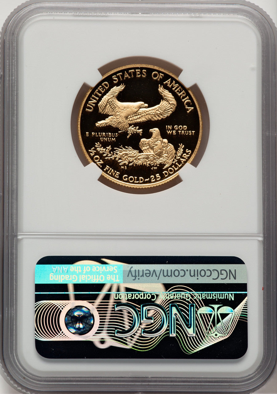 2014-W $25 Half-Ounce Gold Eagle DCAM NGC PF70 Ed Moy