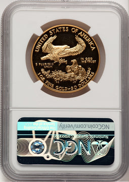 1999-W $50 One-Ounce Gold Eagle NGC PF70 Ed Moy
