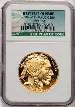 2006-W $50 One-Ounce Gold Buffalo .9999 Fine Gold NGC PF70 (520895049)