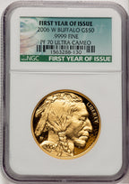 2006-W $50 One-Ounce Gold Buffalo .9999 Fine Gold NGC PF70 (520895049)