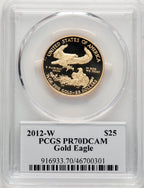 2012-W $25 Half-Ounce Gold Eagle David Hal David Hall PCGS PR70