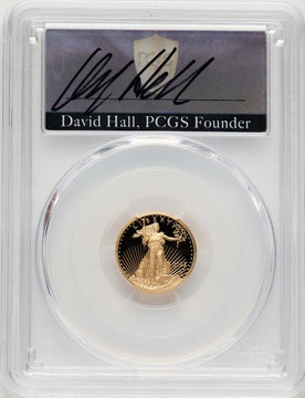 2022-W $5 Tenth Ounce Gold Eagle Advanced Release David Hall Signature AR David Hall PCGS PR70