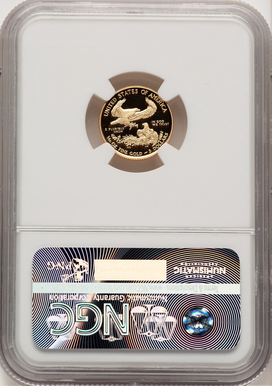2015-W $5 Tenth-Ounce Gold Eagle Eagle Frame NGC PF70