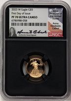 2023-W Proof Gold Eagle 1/10 oz FDI Anna Cabral NGC MS70