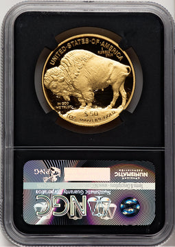2017-W G$50 Buffalo First Strike ER Bison Label NGC PF70