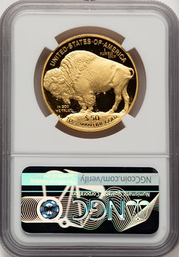2008-W $50 One-Ounce Gold Buffalo .9999 Fine Gold Thomas Uram NGC PF70