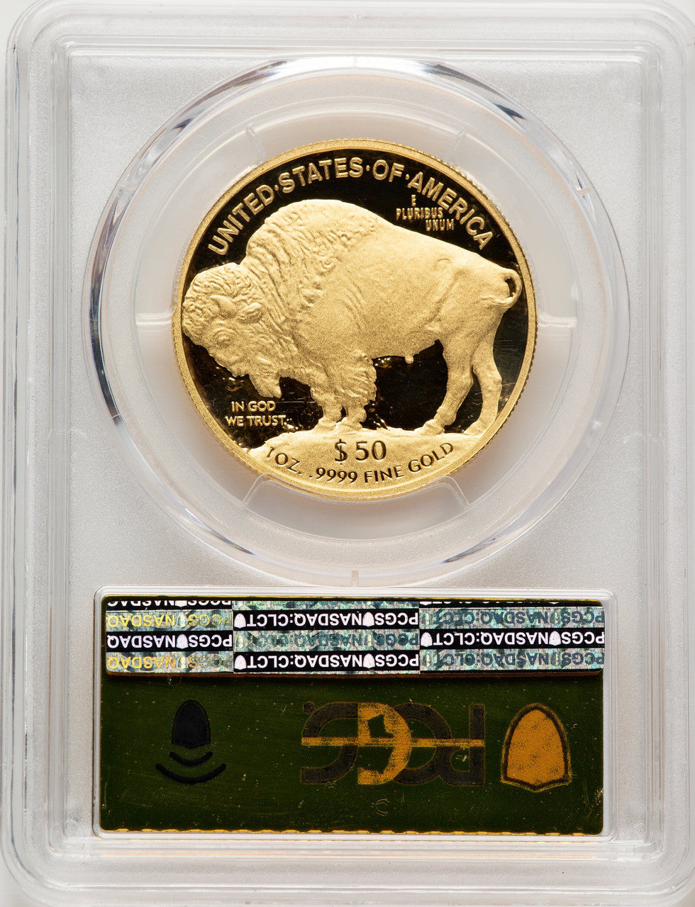 2011-W $50 One-Ounce Gold Buffalo Gold Foil PCGS PR70