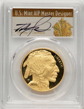 2010-W $50 One-Ounce Gold Buffalo .9999 Fine Gold Thomas Cleveland Art Deco Thomas Cleveland PCGS PR70