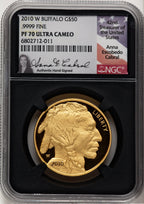 2010-W 1 oz Gold Buffalo NGC PF70 Anna Cabral