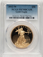 2012-W $50 One-Ounce Gold Eagle Blue Gradient PCGS PR70 (521134034)