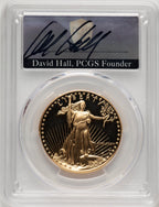 1986-W $50 One-Ounce Gold Eagle David Hall Signature David Hall PCGS PR70