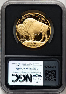 2007-W G$50 One-Ounce Gold Buffalo .9999 Fine Gold Anna Cabral NGC PF70