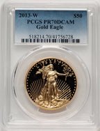 2013-W $50 One-Ounce Gold Eagle Blue Gradient PCGS PR70 (521134036)