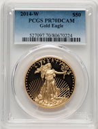 2014-W $50 One-Ounce Gold Eagle Blue Gradient PCGS PR70 (521134037)