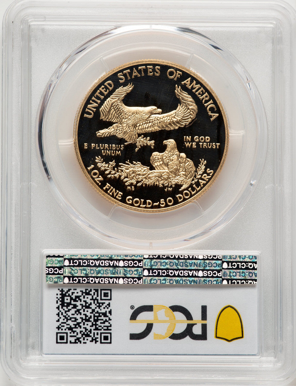 2015-W One-Ounce Gold Eagle Blue Gradient PCGS PR70