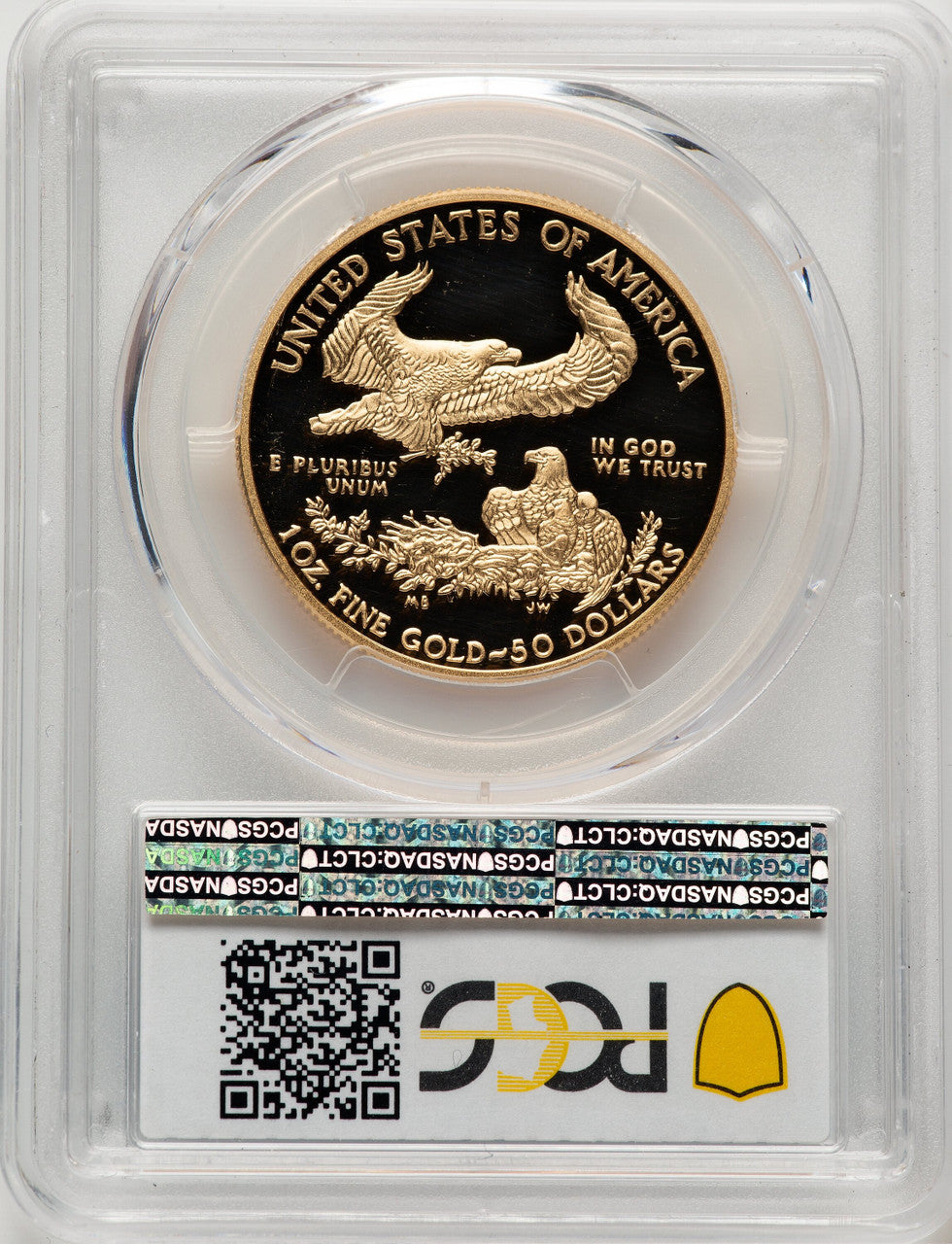 2016-W $50 One-Ounce Gold Eagle 30th Anniversary Blue Gradient PCGS PR70 (521134045)