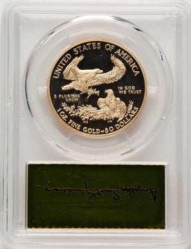 2017-W $50 One-Ounce Gold Eagle First Strike FS Gold Foil PCGS PR70