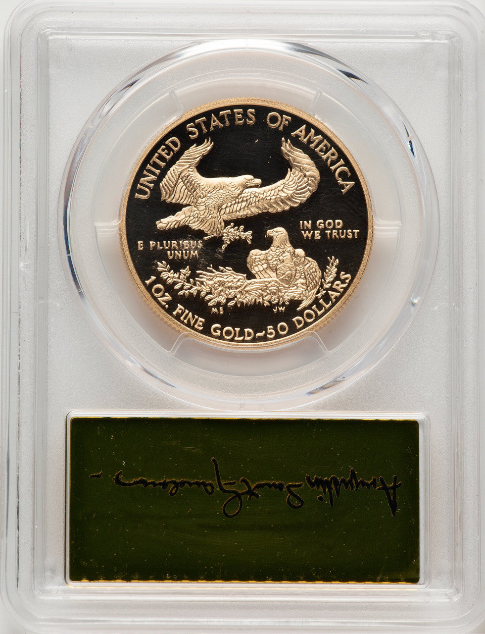 2017-W $50 One-Ounce Gold Eagle First Strike FS Gold Foil PCGS PR70