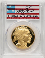 2022-W G$50 Gold Buffalo Advanced Release DCAM Thomas Cleveland PCGS PR70