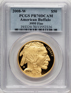 2008-W Proof Gold Buffalo 1 oz Blue Gradient PCGS MS70