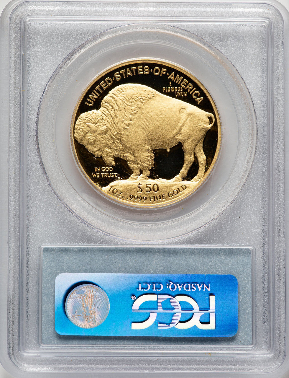 2008-W Proof Gold Buffalo 1 oz Blue Gradient PCGS MS70