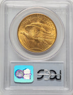 1908 $20 NO MOTTO CAC Saint-Gaudens Double Eagle PCGS MS64 (778032033)