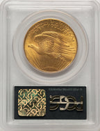 1908 $20 NO MOTTO Saint-Gaudens Double Eagle PCGS MS63