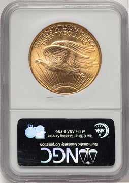 1922 $20 CAC Saint-Gaudens Double Eagle NGC MS63 (778032004)