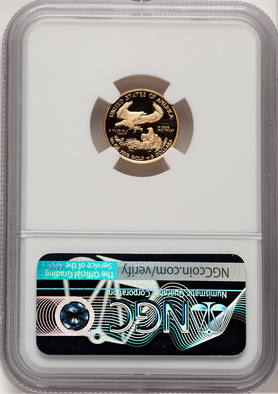 2021-W $5 Tenth Ounce Gold Eagle T-1 First Strike NGC PF70 Ed Moy
