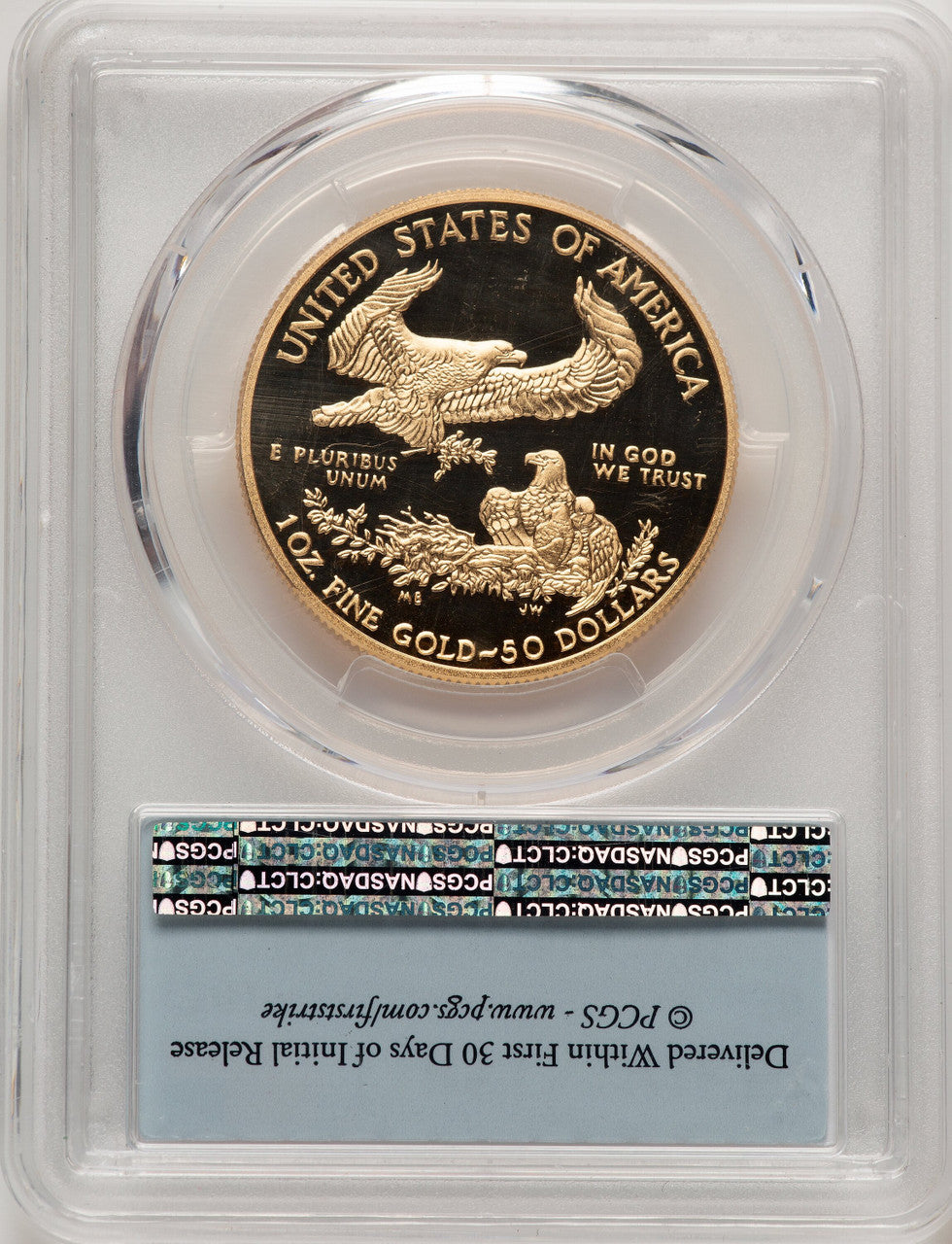 2017-W $50 One-Ounce Gold Eagle First Strike FS Flag PCGS PR70
