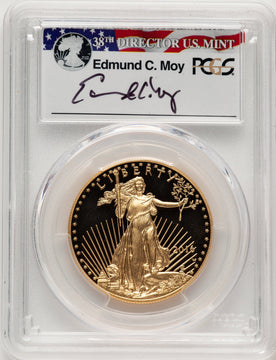 2016-W $50 One-Ounce Gold Eagle 30th Anniversary First Strike Moy Signature FS PCGS PR70 Ed Moy (521152004)