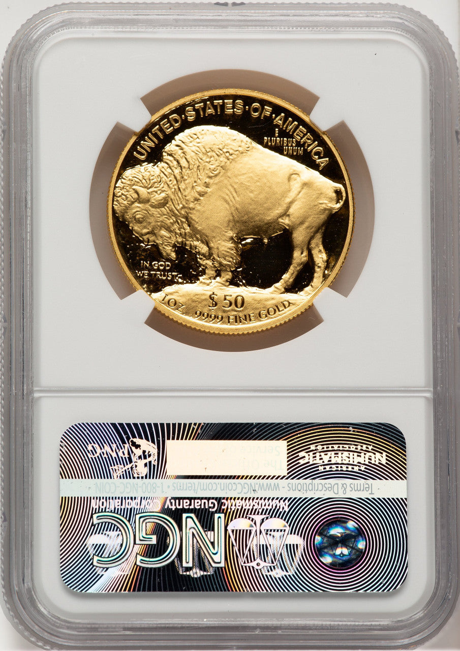 2007-W G$50 One-Ounce Gold Buffalo .9999 Fine Gold NGC PF70 (777889002)