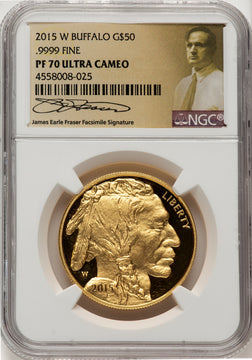 2015-W $50 One-Ounce Gold Buffalo NGC PF70 (777889009)