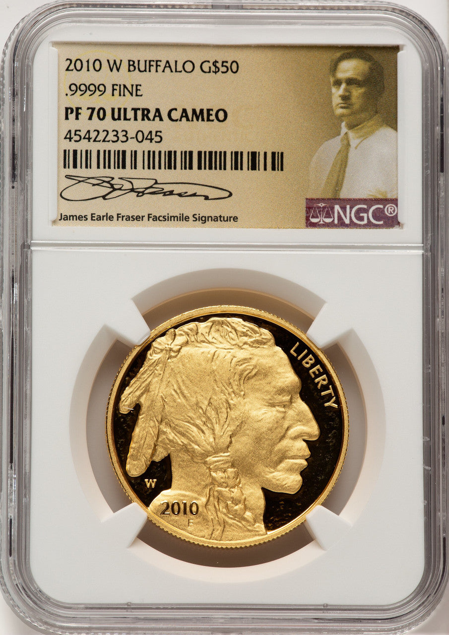 2010-W $50 One-Ounce Gold Buffalo .9999 Fine Gold NGC PF70 (777889004)
