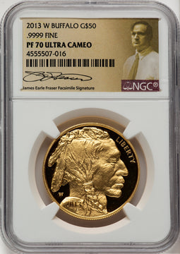 2013-W $50 One-Ounce Gold Buffalo NGC PF70 (777889007)